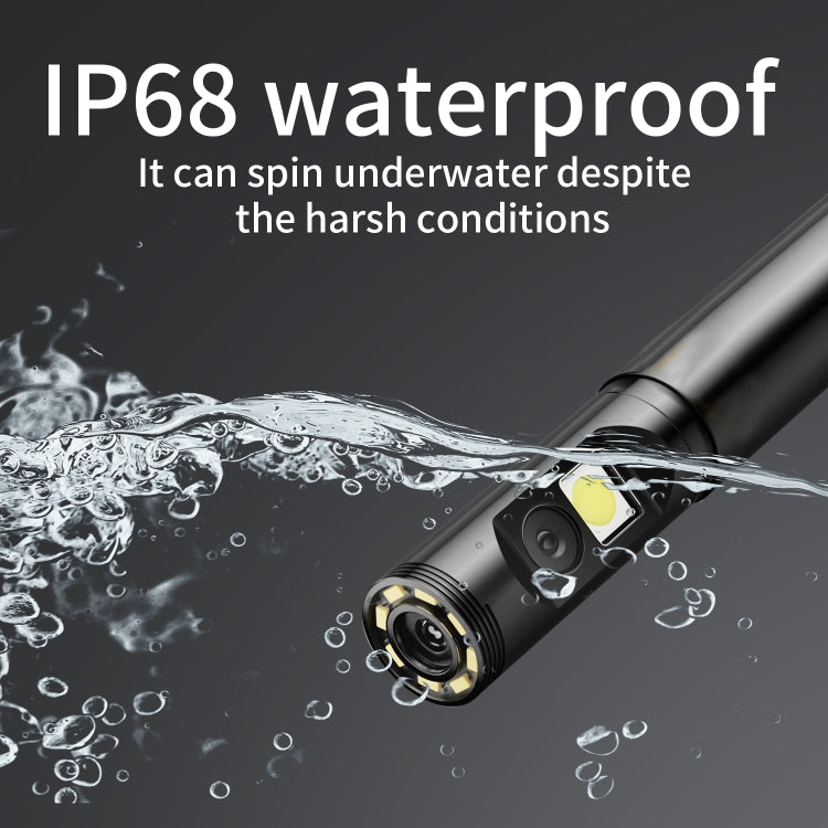 P120 Rotatable 8mm Dual Lenses Industrial Endoscope with Screen, 16mm Tail Pipe Diameter, Spec:10m Tube