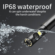 P120 Rotatable 8mm Dual Lenses Industrial Endoscope with Screen, 16mm Tail Pipe Diameter, Spec:10m Tube