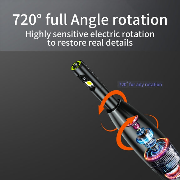 P120 Rotatable 8mm Dual Lenses Industrial Endoscope with Screen, 16mm Tail Pipe Diameter, Spec:10m Tube