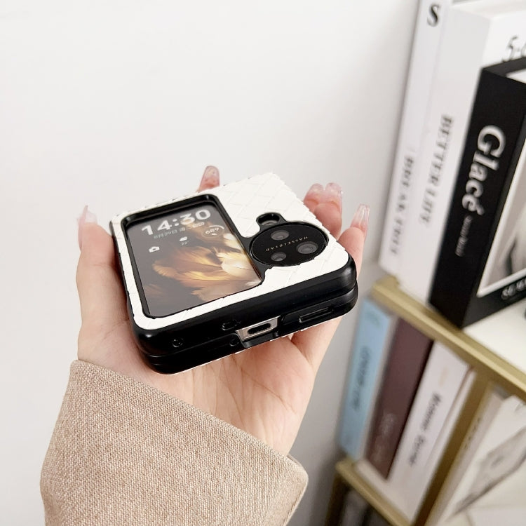 For OPPO Find N3 Flip Woven Texture Shockproof Phone Case(Black) - Find N3 Flip Cases by PMC TechLife | Online Shopping South Africa | PMC TechLife | Buy Now Pay Later Mobicred