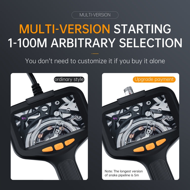 P200 5.5mm Front Lenses Integrated Industrial Pipeline Endoscope with 4.3 inch Screen, Spec:20m Tube