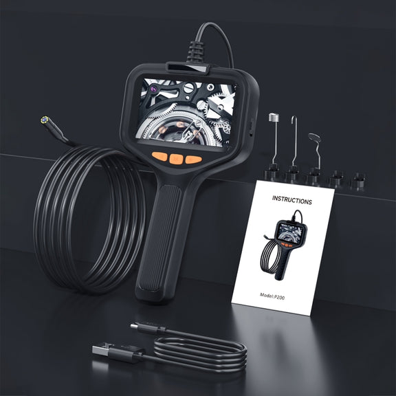 P200 8mm Front Lenses Integrated Industrial Pipeline Endoscope with 4.3 inch Screen, Spec:30m Tube