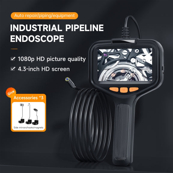 P200 8mm Front Lenses Integrated Industrial Pipeline Endoscope with 4.3 inch Screen, Spec:30m Tube