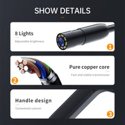 P200 8mm Front Lenses Integrated Industrial Pipeline Endoscope with 4.3 inch Screen, Spec:30m Tube