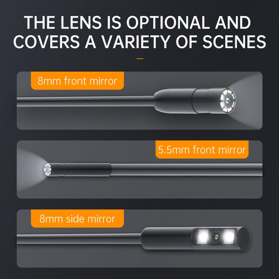 P200 8mm Front Lenses Detachable Industrial Pipeline Endoscope with 4.3 inch Screen, Spec:1m Soft Tube