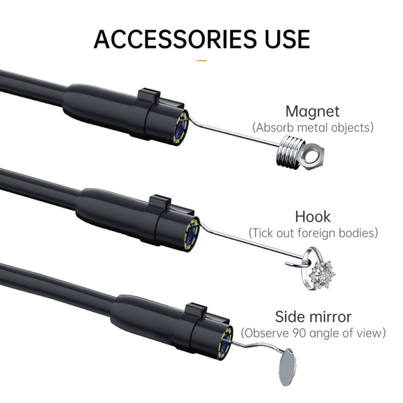 P200 8mm Front Lenses Detachable Industrial Pipeline Endoscope with 4.3 inch Screen, Spec:5m Soft Tube