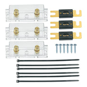 3 in 1 ANL Car Audio Modified Fuse Holder with 200A Fuse, Current:100A