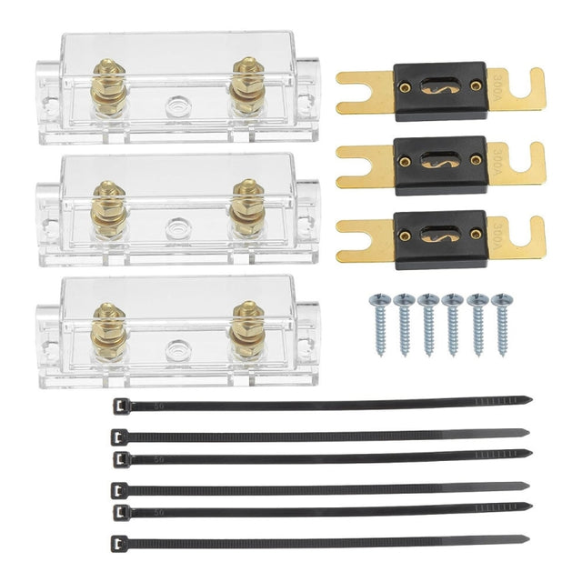 3 in 1 ANL Car Audio Modified Fuse Holder with 200A Fuse, Current:300A