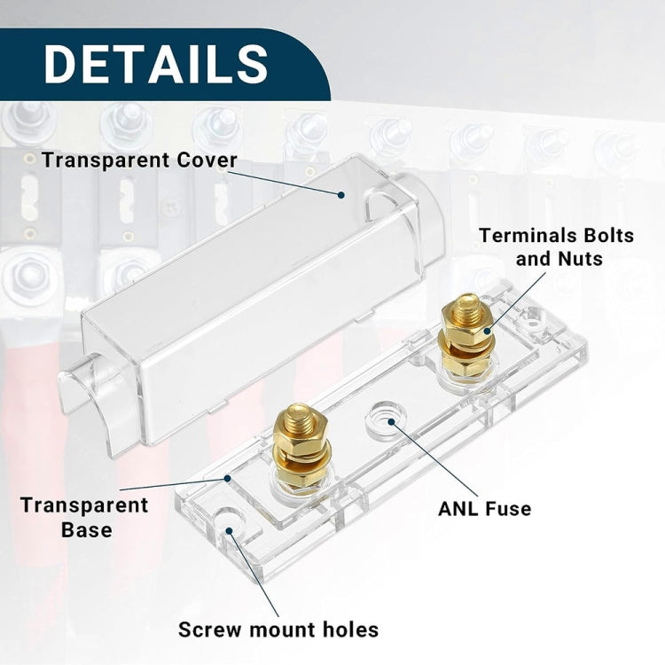3 in 1 ANL Car Audio Modified Fuse Holder with 200A Fuse, Current:120A - free shipping - PMC TechLife - Order now!