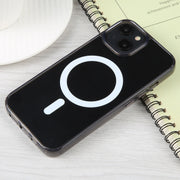 For iPhone 15 GEBEI MagSafe Magnetic Transparent Phone Case(Transparent Black)