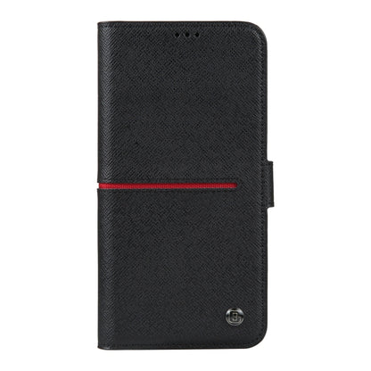 For iPhone 15 Pro Max GEBEI Top-grain Horizontal Flip Leather Phone Case(Black) - free shipping - PMC Jewellery - Order now!