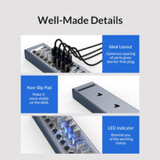 ORICO AT2U3-16AB-GY-BP 16 Ports USB 3.0 HUB with Individual Switches & Blue LED Indicator(EU Plug)