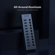 ORICO BT2U3-16AB-GY-BP 16 Ports USB 3.0 HUB with Individual Switches(EU Plug)