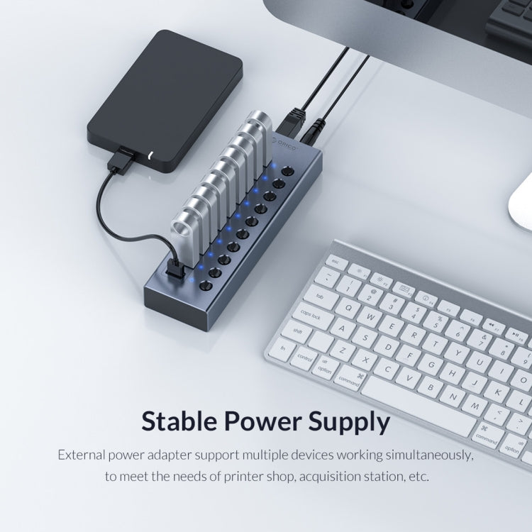 ORICO BT2U3-16AB-GY-BP 16 Ports USB 3.0 HUB with Individual Switches(EU Plug)