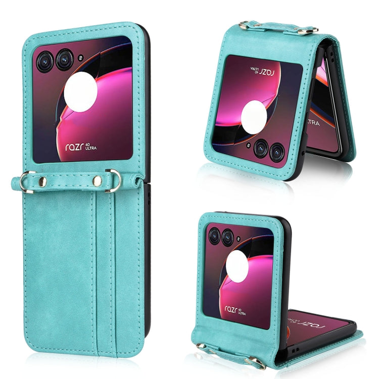 For Motorola Razr 40 Ultra Crossbody Card Slot Leather Phone Case(Mint Green) - free shipping - PMC TechLife - Order now!