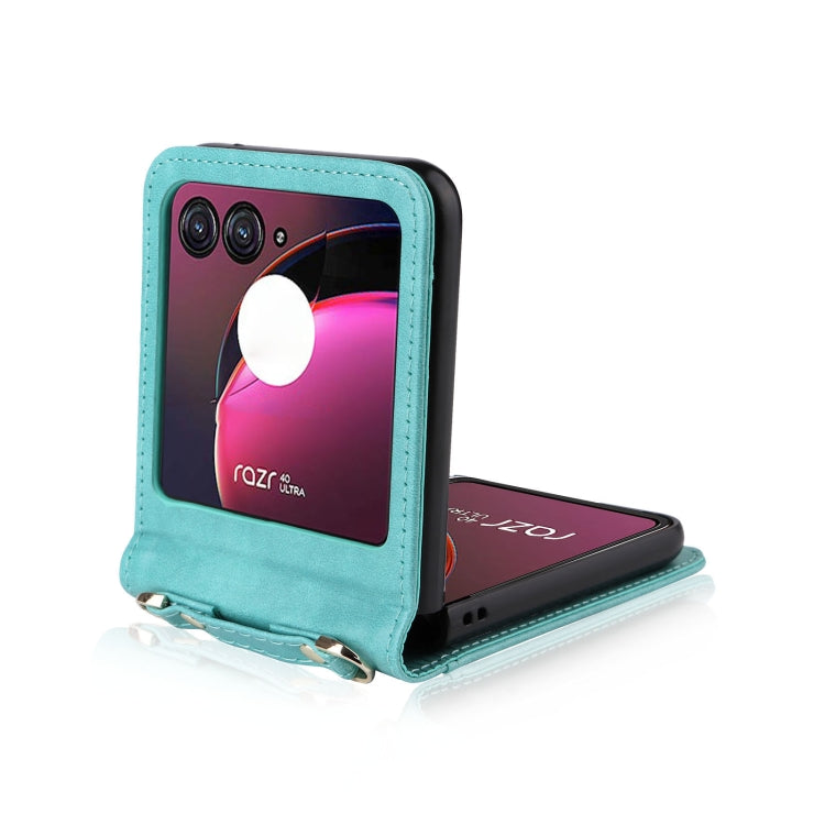 For Motorola Razr 40 Ultra Crossbody Card Slot Leather Phone Case(Mint Green) - free shipping - PMC TechLife - Order now!