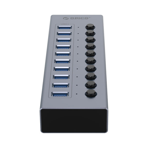 ORICO BT2U3-10AB-GY-BP 10 Ports USB 3.0 HUB with Individual Switches(EU Plug)