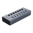 ORICO BT2U3-7AB-GY-BP 7 Ports USB 3.0 HUB with Individual Switches(UK Plug) - free shipping - PMC TechLife - Order now!