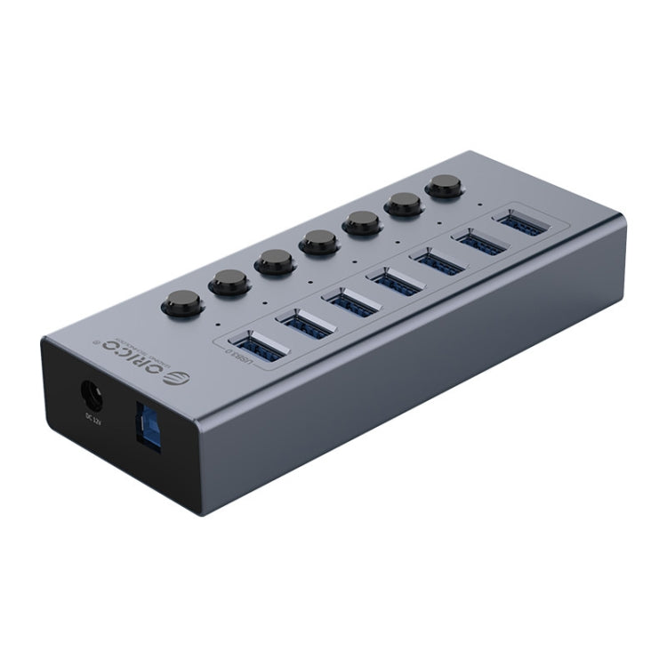 ORICO BT2U3-7AB-GY-BP 7 Ports USB 3.0 HUB with Individual Switches(US Plug) - free shipping - PMC Jewellery - Order now!