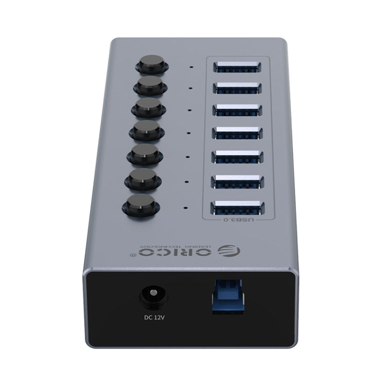 ORICO BT2U3-7AB-GY-BP 7 Ports USB 3.0 HUB with Individual Switches(US Plug) - free shipping - PMC Jewellery - Order now!