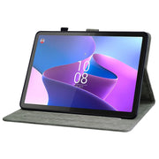 For Lenovo Tab P12 Tiger Pattern Flip Leather Tablet Case(Grey)