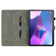For Lenovo Tab P12 Tiger Pattern Flip Leather Tablet Case(Brown)