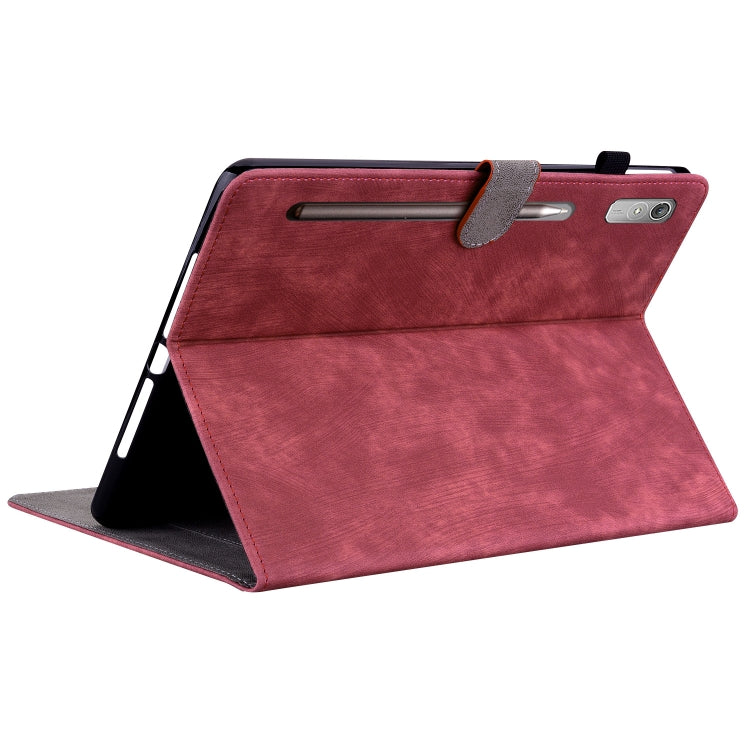 For Lenovo Tab P12 Tiger Pattern Flip Leather Tablet Case(Red) - Lenovo by PMC TechLife | Online Shopping South Africa | PMC TechLife | Buy Now Pay Later Mobicred