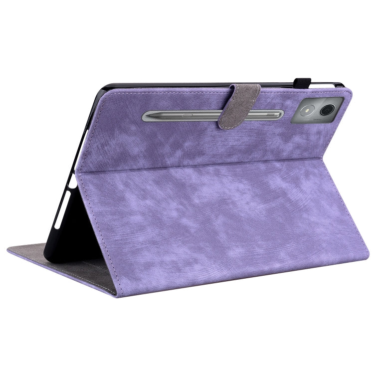 For Lenovo Tab P12 Pro 12.7 2025 Tiger Pattern Flip Leather Tablet Case(Purple)