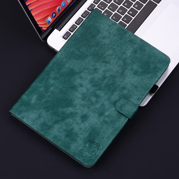 For Lenovo Tab P12 Pro 12.7 2025 Tiger Pattern Flip Leather Tablet Case(Dark Green)