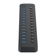 ORICO CT2U3-13AB Plastic Stripes 13 Ports USB 3.0 HUB with Individual Switches, Plug:US Plug(Black)