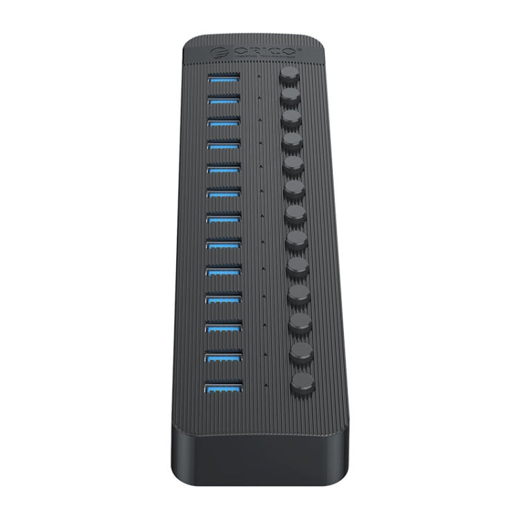 ORICO CT2U3-13AB Plastic Stripes 13 Ports USB 3.0 HUB with Individual Switches, Plug:US Plug(Black)