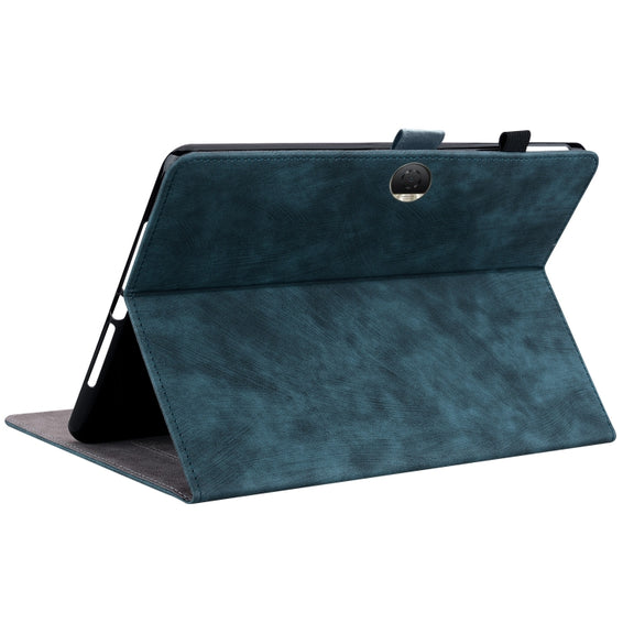 For Honor Pad 9 12.1 Embossed Tiger Pattern Leather Tablet Case(Dark Blue)