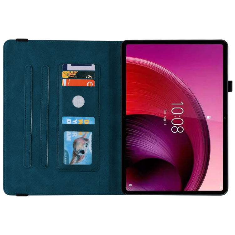 For Lenovo Tab M10 5G 10.6 inch Butterfly Flower Embossed Leather Tablet Case(Blue) - Lenovo by PMC TechLife | Online Shopping South Africa | PMC TechLife | Buy Now Pay Later Mobicred