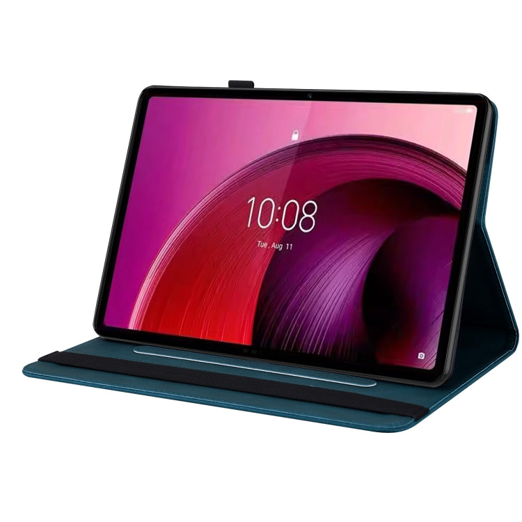 For Lenovo Tab M10 5G 10.6 inch Butterfly Flower Embossed Leather Tablet Case(Blue) - Lenovo by PMC TechLife | Online Shopping South Africa | PMC TechLife | Buy Now Pay Later Mobicred