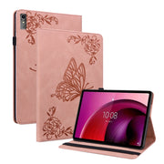 For Lenovo Tab M10 5G 10.6 inch Butterfly Flower Embossed Leather Tablet Case(Rose Gold)