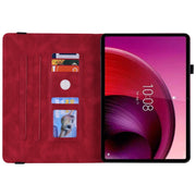 For Lenovo Tab M11/Xiaoxin Pad 11 2024 Butterfly Flower Embossed Leather Tablet Case(Red)