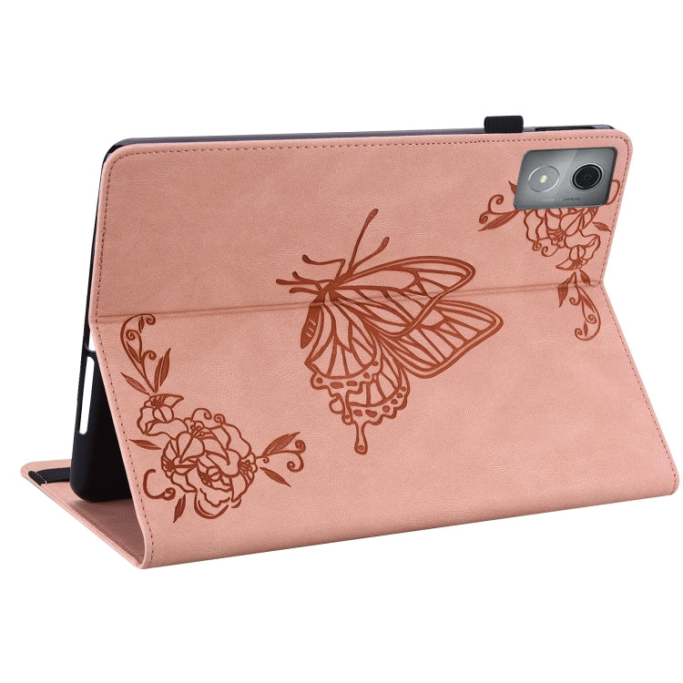 For Lenovo Tab K11 Plus Butterfly Flower Embossed Leather Tablet Case(Rose Gold) - Lenovo by PMC TechLife | Online Shopping South Africa | PMC TechLife | Buy Now Pay Later Mobicred
