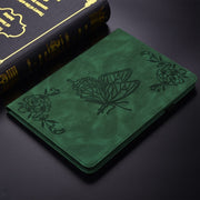For Honor Pad 9 12.1 Butterfly Flower Embossed Leather Tablet Case(Green)