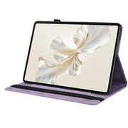 For Honor Pad 9 12.1 Butterfly Flower Embossed Leather Tablet Case(Purple)