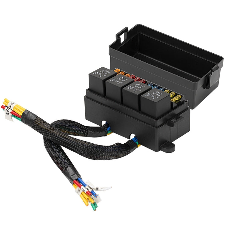 12V 5 Pin Car Modified 12 Slots Relay Fuse Box with Cable - Fuse by PMC TechLife | Online Shopping South Africa | PMC TechLife | Buy Now Pay Later Mobicred