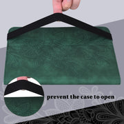 For Samsung Galaxy Tab S9 Lace Flower Embossing Pattern PU Tablet Case(Green)