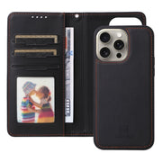 For iPhone 15 Pro Max BETOPNICE BN-005 2 in 1 Detachable Imitate Genuine Leather Phone Case(Black)