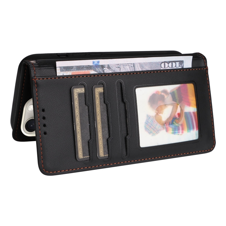 For iPhone 15 Pro Max BETOPNICE BN-005 2 in 1 Detachable Imitate Genuine Leather Phone Case(Black)