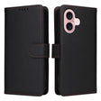 For iPhone 16 BETOPNICE BN-005 2 in 1 Detachable Imitate Genuine Leather Phone Case(Black) - iPhone 16 Cases by BETOPNICE | Online Shopping South Africa | PMC TechLife | Buy Now Pay Later Mobicred