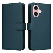 For iPhone 16 BETOPNICE BN-005 2 in 1 Detachable Imitate Genuine Leather Phone Case(Blue)