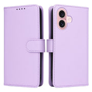 For iPhone 16 Plus BETOPNICE BN-005 2 in 1 Detachable Imitate Genuine Leather Phone Case(Light Purple)