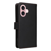 For iPhone 16 Plus BETOPNICE BN-005 2 in 1 Detachable Imitate Genuine Leather Phone Case(Black)
