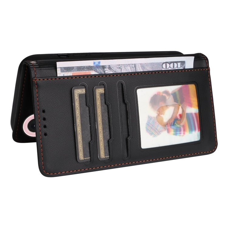 For iPhone 16 Plus BETOPNICE BN-005 2 in 1 Detachable Imitate Genuine Leather Phone Case(Black)
