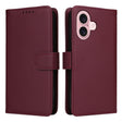 For iPhone 16 Plus BETOPNICE BN-005 2 in 1 Detachable Imitate Genuine Leather Phone Case(Wine Red) - iPhone 16 Plus Cases by BETOPNICE | Online Shopping South Africa | PMC TechLife | Buy Now Pay Later Mobicred