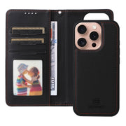 For iPhone 16 Pro BETOPNICE BN-005 2 in 1 Detachable Imitate Genuine Leather Phone Case(Black)
